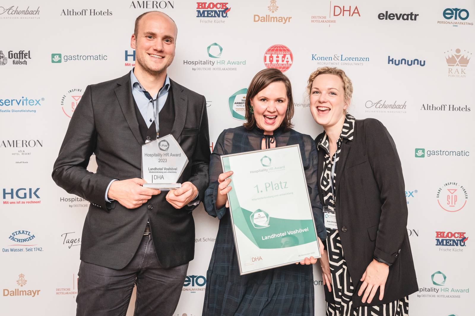 1. Platz beim Hospitality HR-Award der DHA im Bereich Mitarbeiterbindung und -entwicklung Symbolfoto