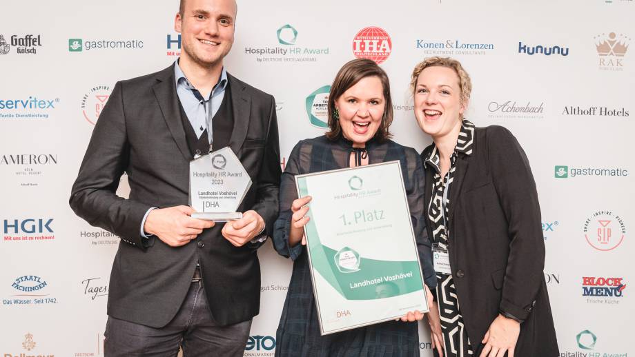 1. Platz beim Hospitality HR-Award der DHA im Bereich Mitarbeiterbindung und -entwicklung Symbolfoto